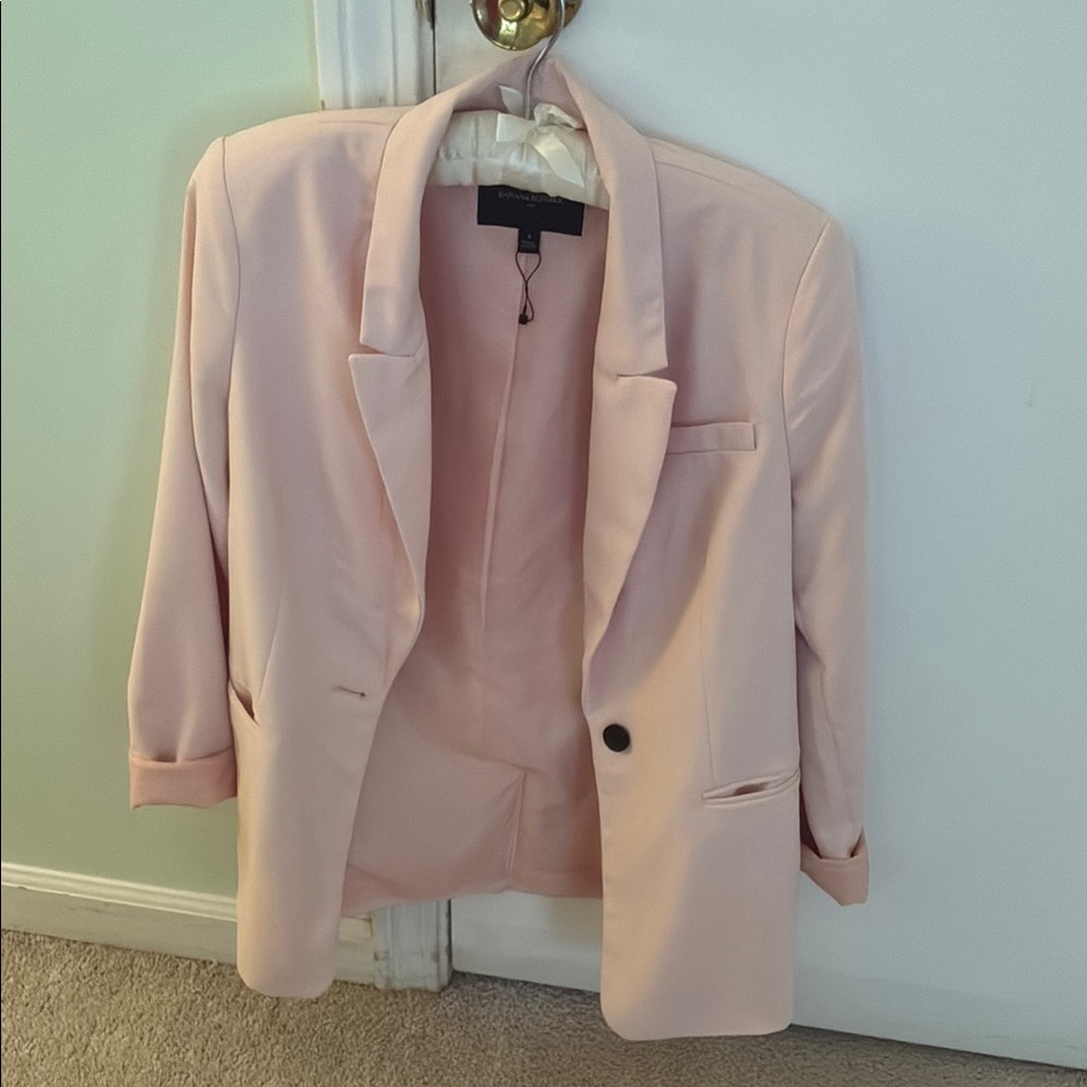Banana Republic Pink Blazer Tailored Suit Jacket